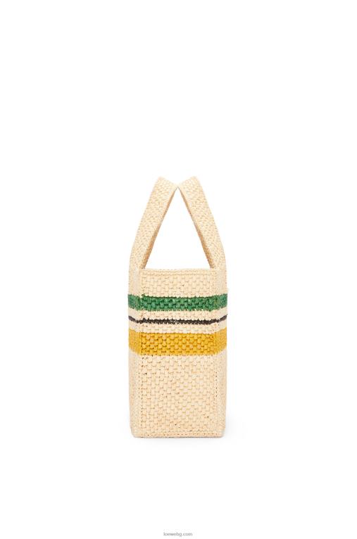 Loewe чантичка с малък шрифт в рафия F84B8111 Жени естествен/многоцветен