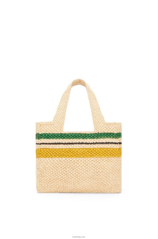 Loewe чантичка с малък шрифт в рафия F84B8111 Жени естествен/многоцветен