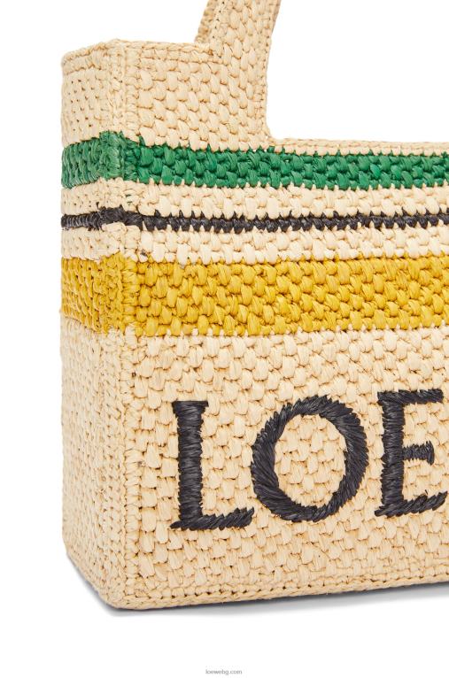 Loewe чантичка с малък шрифт в рафия F84B8111 Жени естествен/многоцветен