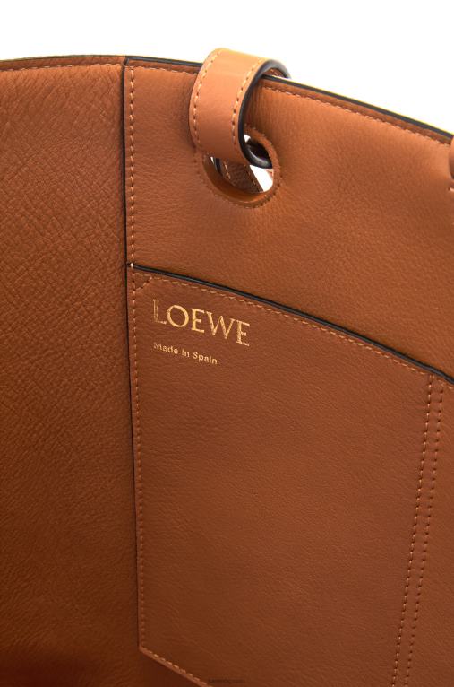 Loewe анаграма голяма чанта от жакард и телешка кожа F84B8122 Жени екрю/тен