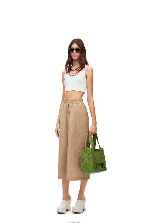 Loewe чантичка със среден шрифт в рафия F84B832 Жени зелено