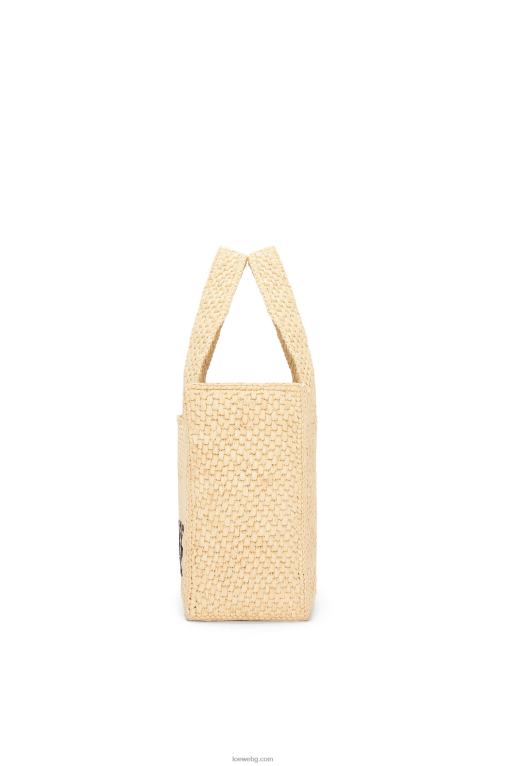 Loewe чантичка с малък шрифт в рафия F84B833 Жени естествено