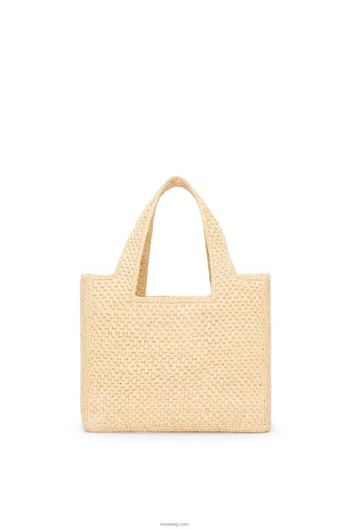Loewe чантичка с малък шрифт в рафия F84B833 Жени естествено
