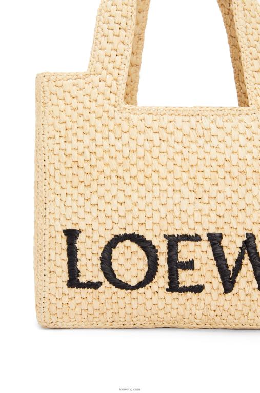 Loewe чантичка с малък шрифт в рафия F84B833 Жени естествено