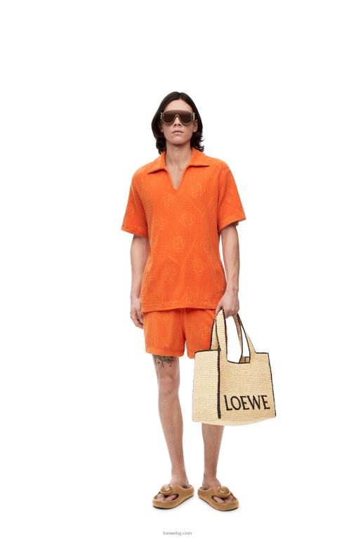 Loewe чантичка с голям шрифт в рафия F84B834 Жени естествено