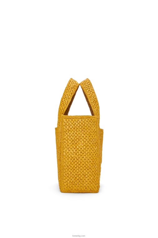 Loewe чантичка с малък шрифт в рафия F84B852 Жени охра