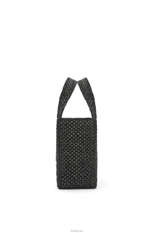 Loewe чантичка с малък шрифт в рафия F84B853 Жени черен