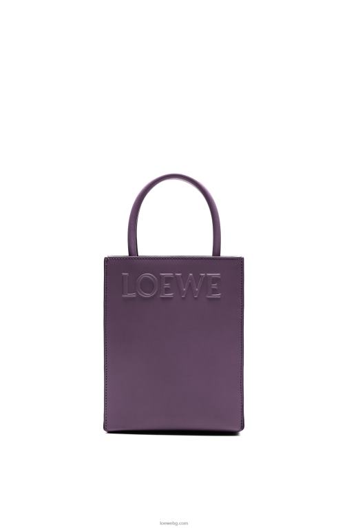 Loewe стандартна чантичка a5 от елегантна телешка кожа F84B8192 Жени дълбок патладжан