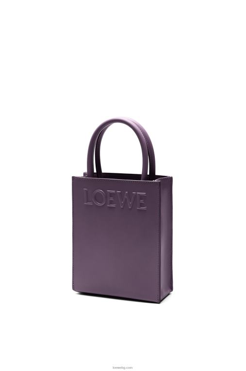 Loewe стандартна чантичка a5 от елегантна телешка кожа F84B8192 Жени дълбок патладжан