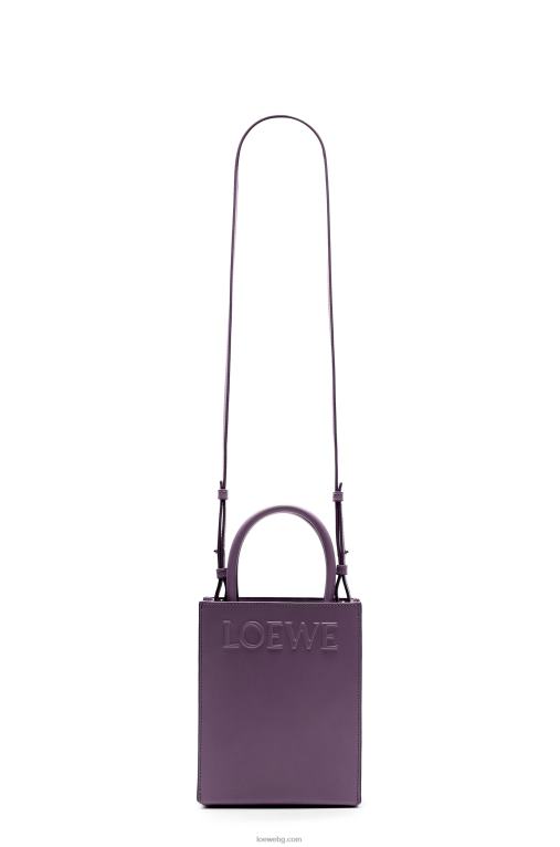 Loewe стандартна чантичка a5 от елегантна телешка кожа F84B8192 Жени дълбок патладжан