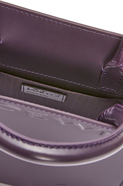 Loewe стандартна чантичка a5 от елегантна телешка кожа F84B8192 Жени дълбок патладжан