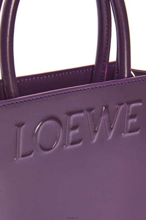 Loewe стандартна чантичка a5 от елегантна телешка кожа F84B8192 Жени дълбок патладжан