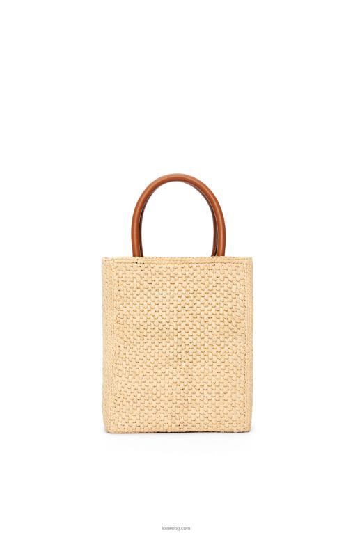 Loewe стандартна чанта a5 в рафия F84B874 Жени естествен/черен