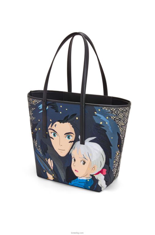 Loewe чанта howl t tote от анаграмен жакард и телешка кожа F84B8188 Жени черен