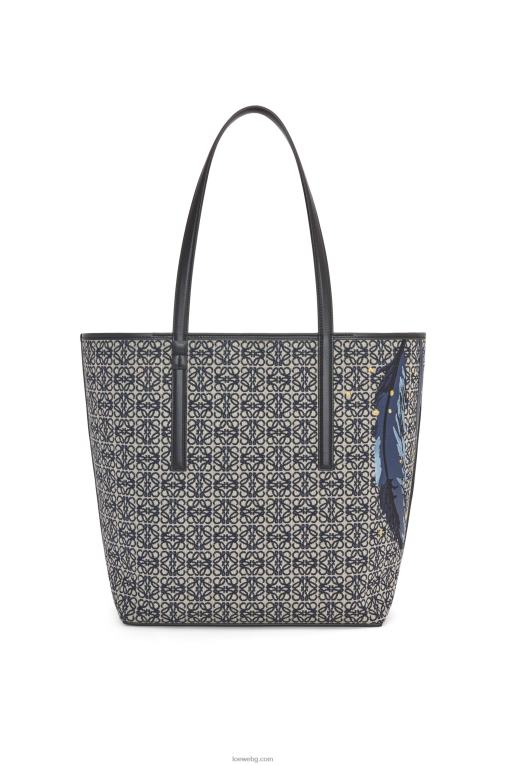 Loewe чанта howl t tote от анаграмен жакард и телешка кожа F84B8188 Жени черен