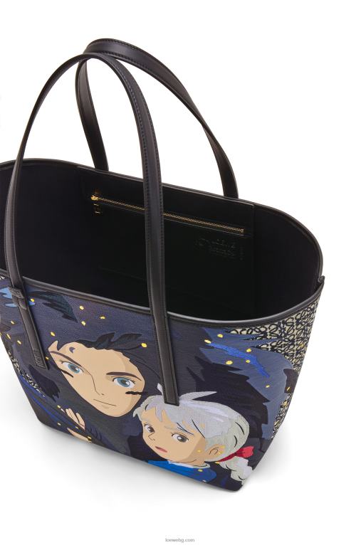 Loewe чанта howl t tote от анаграмен жакард и телешка кожа F84B8188 Жени черен