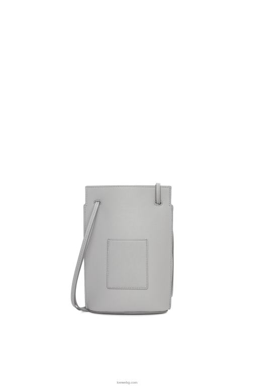 Loewe джоб за зарове от класическа телешка кожа F84B8572 Жени перлено сиво