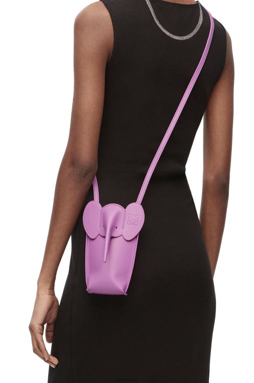 Loewe джоб тип слон от класическа телешка кожа F84B8581 Жени скална роза