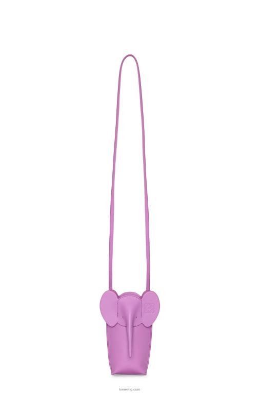 Loewe джоб тип слон от класическа телешка кожа F84B8581 Жени скална роза