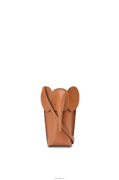 Loewe джоб тип слон от класическа телешка кожа F84B8596 Жени тен