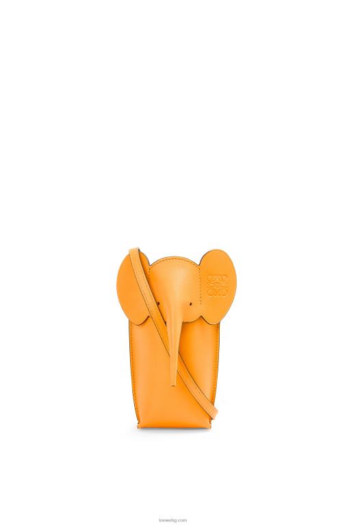 Loewe джоб тип слон от класическа телешка кожа F84B8616 Жени мандарина