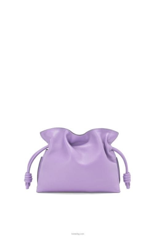 Loewe мини фламенко клъч от телешка кожа напа F84B8204 Жени светло лилаво