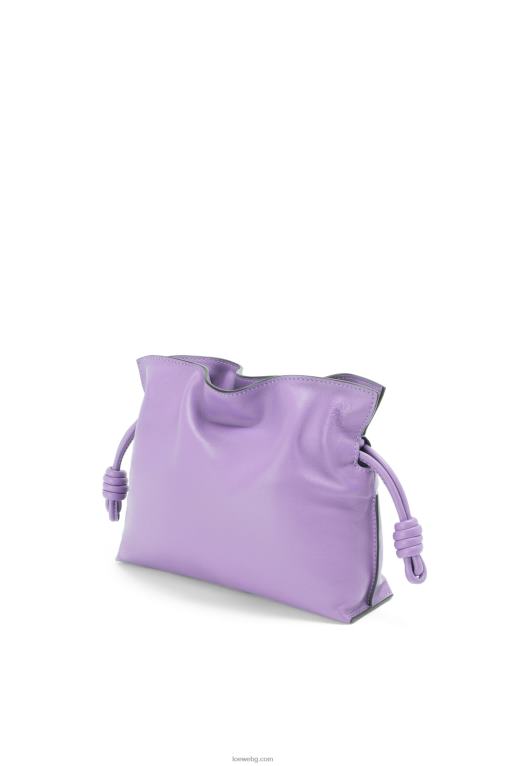 Loewe мини фламенко клъч от телешка кожа напа F84B8204 Жени светло лилаво