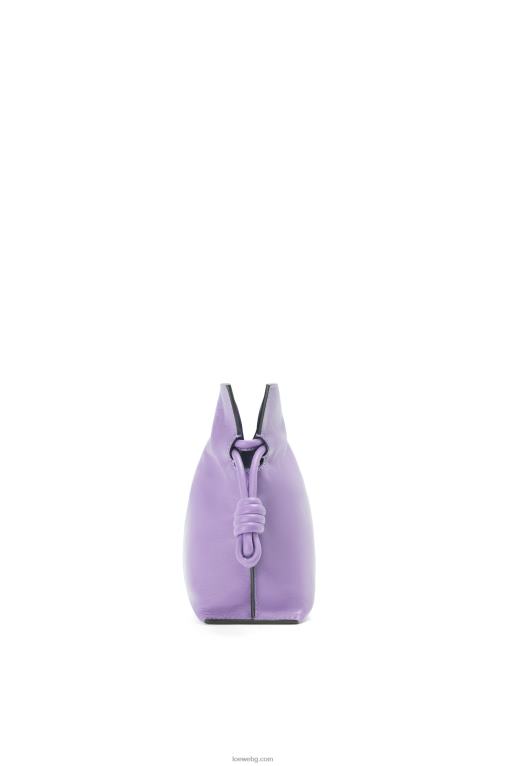 Loewe мини фламенко клъч от телешка кожа напа F84B8204 Жени светло лилаво
