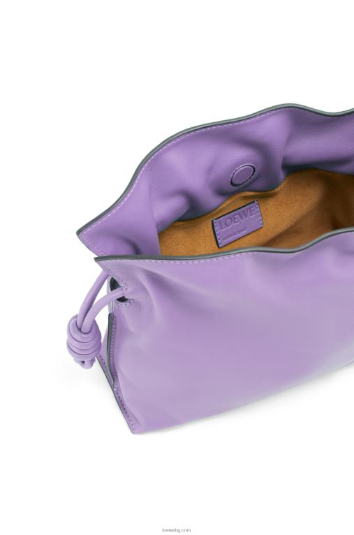 Loewe мини фламенко клъч от телешка кожа напа F84B8204 Жени светло лилаво