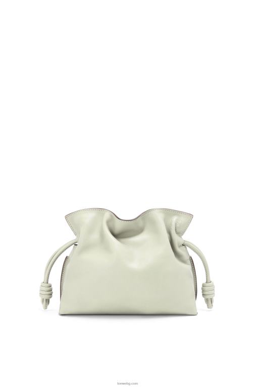 Loewe мини фламенко клъч от телешка кожа напа F84B8205 Жени светъл селадон