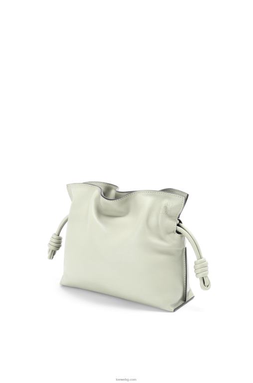 Loewe мини фламенко клъч от телешка кожа напа F84B8205 Жени светъл селадон