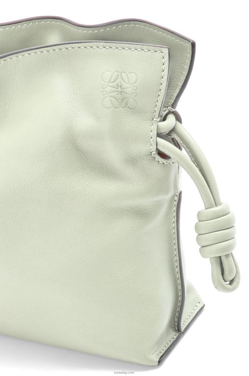 Loewe мини фламенко клъч от телешка кожа напа F84B8205 Жени светъл селадон