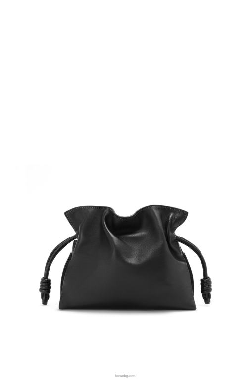 Loewe мини фламенко клъч от телешка кожа напа F84B8206 Жени черен