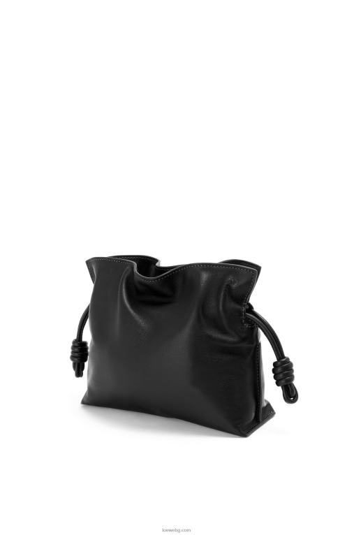 Loewe мини фламенко клъч от телешка кожа напа F84B8206 Жени черен