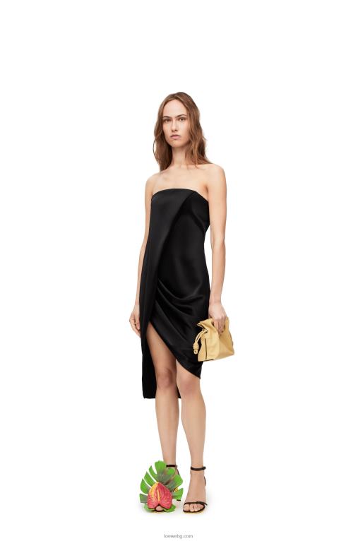 Loewe мини фламенко клъч от телешка кожа напа F84B8208 Жени тъмно масло
