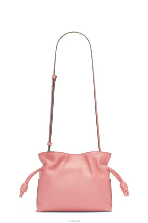 Loewe мини фламенко клъч от телешка кожа напа F84B8267 Жени прасковен цвят