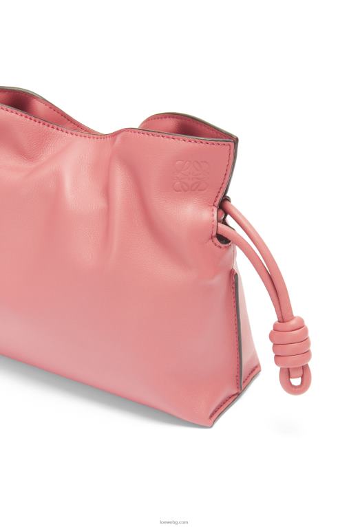 Loewe мини фламенко клъч от телешка кожа напа F84B8267 Жени прасковен цвят