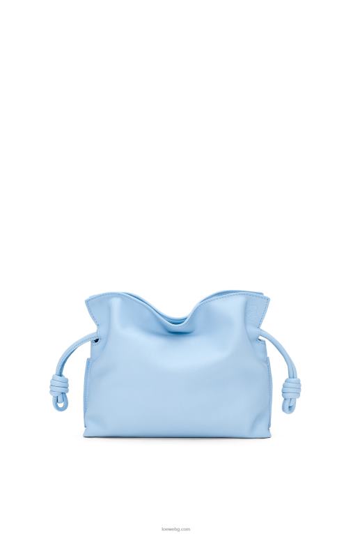 Loewe мини фламенко клъч от телешка кожа напа F84B8330 Жени прашно синьо