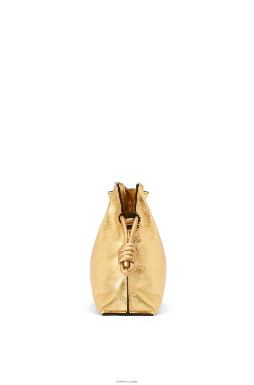 Loewe мини фламенко клъч от телешка кожа напа с верижка F84B8333 Жени злато