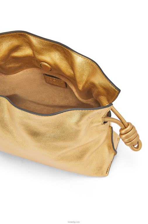 Loewe мини фламенко клъч от телешка кожа напа с верижка F84B8333 Жени злато