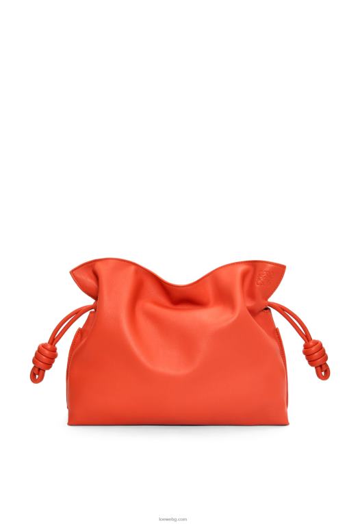 Loewe фламенко клъч от телешка кожа напа F84B8356 Жени изгрев оранжево