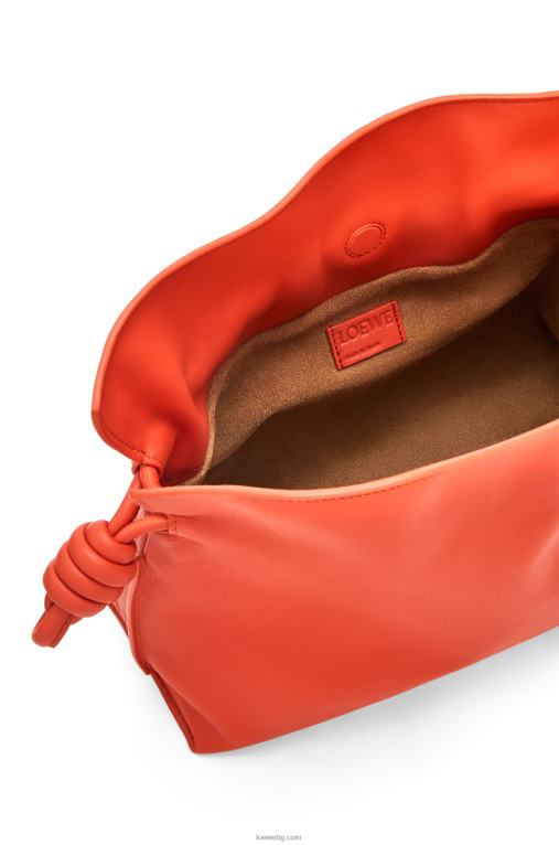 Loewe фламенко клъч от телешка кожа напа F84B8356 Жени изгрев оранжево