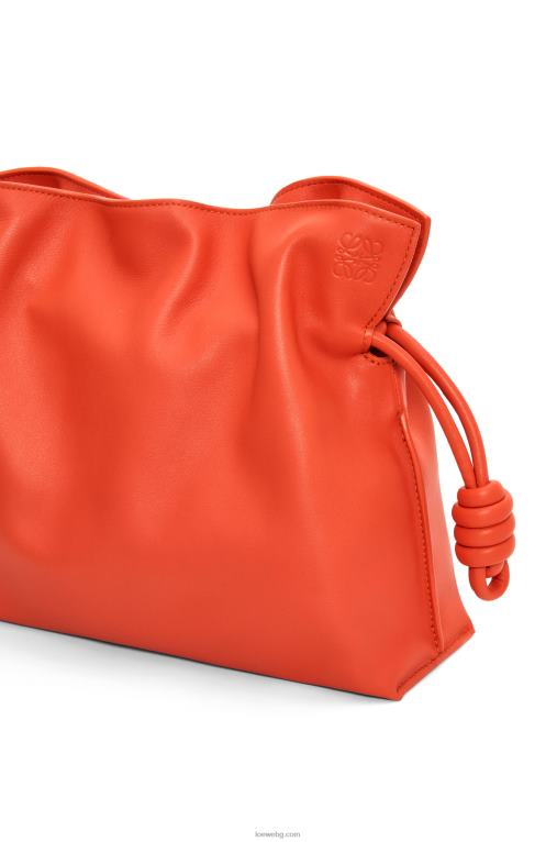 Loewe фламенко клъч от телешка кожа напа F84B8356 Жени изгрев оранжево