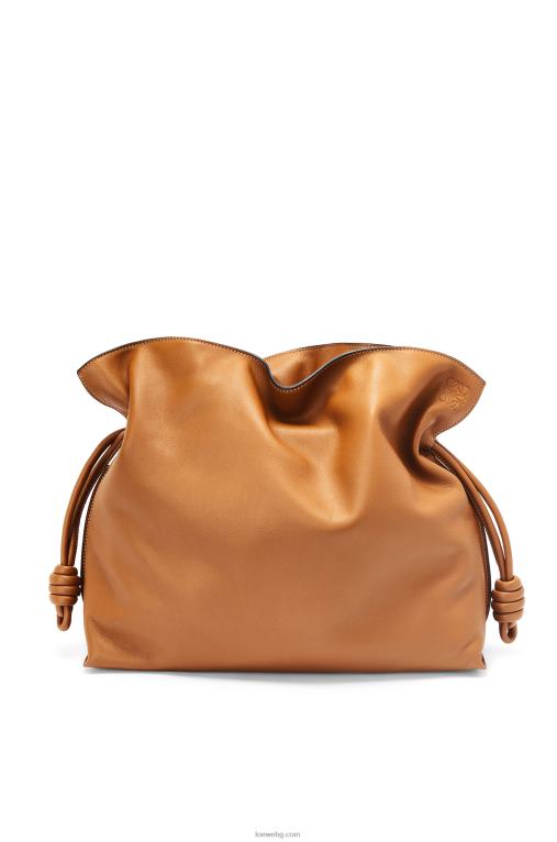 Loewe голям фламенко клъч от телешка кожа напа F84B8425 Жени топла пустиня