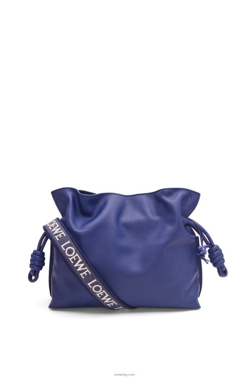 Loewe фламенко клъч от телешка кожа напа F84B8529 Жени наситено лилава глазура