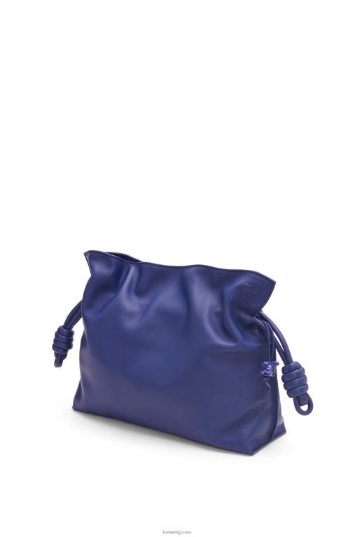 Loewe фламенко клъч от телешка кожа напа F84B8529 Жени наситено лилава глазура