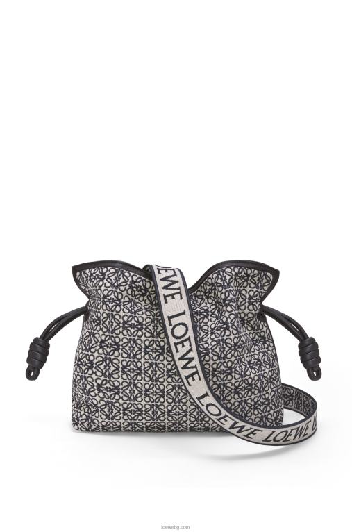 Loewe фламенко клъч от анаграм жакард и телешка кожа F84B8543 Жени тъмносиньо/черно