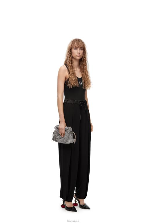 Loewe мини фламенко клъч от лурекс F84B8561 Жени сребро