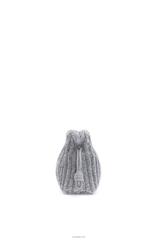 Loewe мини фламенко клъч от лурекс F84B8561 Жени сребро