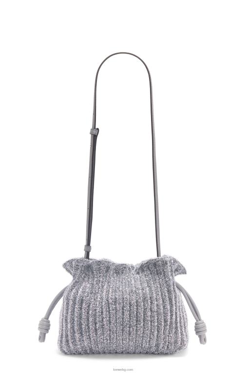 Loewe мини фламенко клъч от лурекс F84B8561 Жени сребро